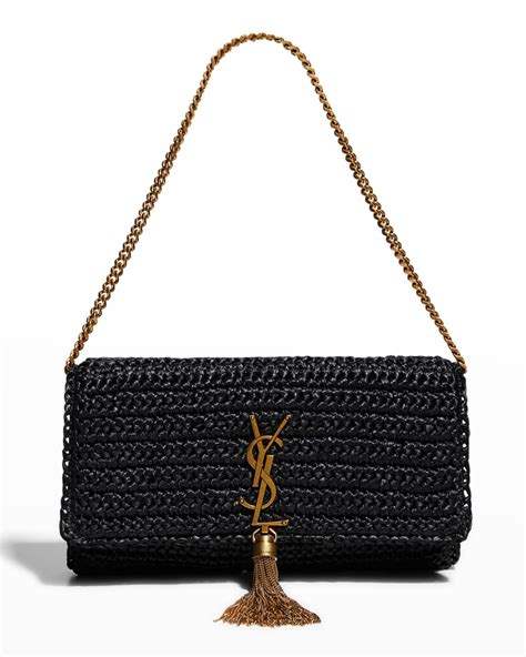 monogram kate ysl tassle|Saint Laurent Kate 99 YSL Tassel Shoulder Bag in Raffia.